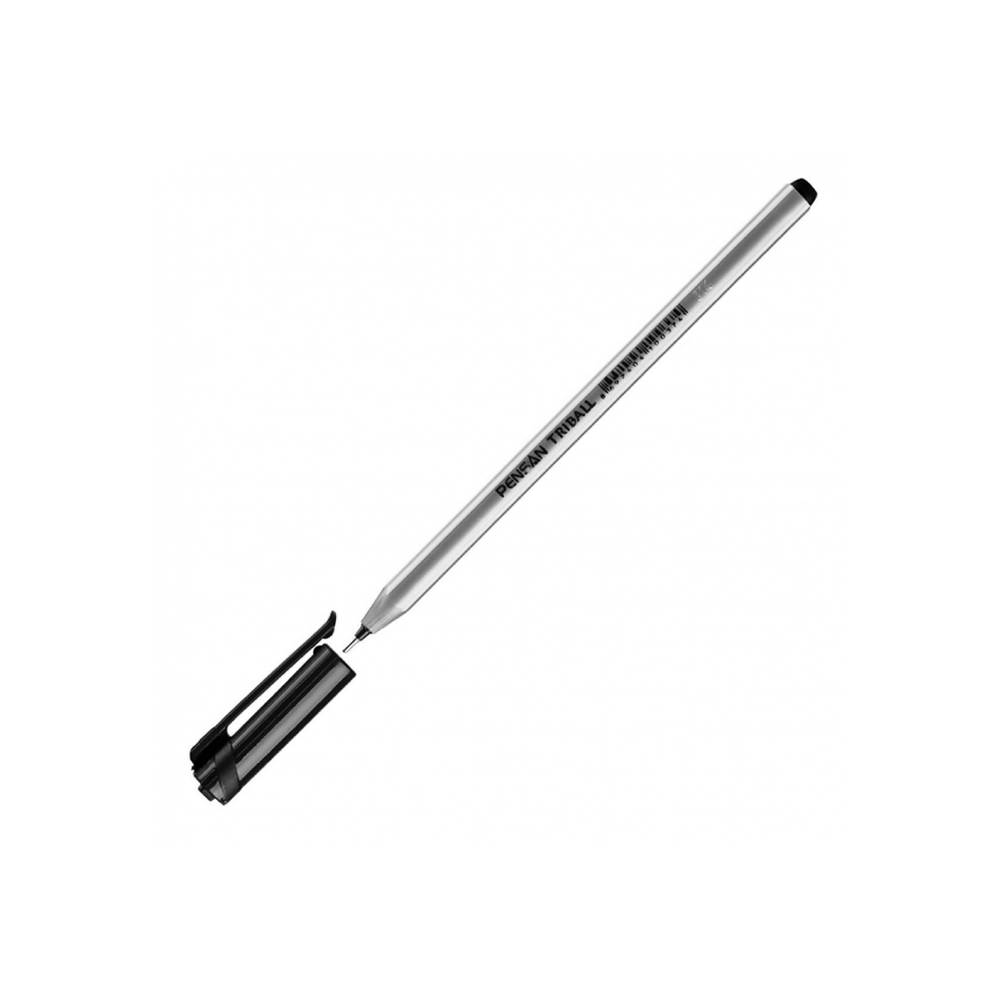 Ручка PENSAN Triball масляная основа, игловидный пиш. наконечник, черная 1003BLACK