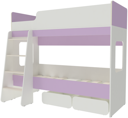 Двухъярусная кровать КарИВи Л-38 Белый  Ирис