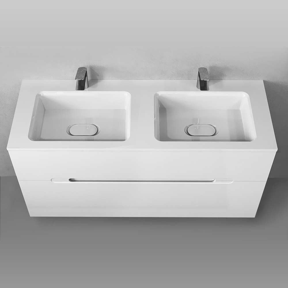 Тумба с раковиной Jorno Modul 120 см Mоl.01.122/P/W белая
