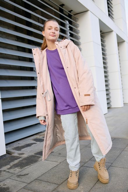 Парка демисезонная "ПРАЛИНЕ" удлиненная