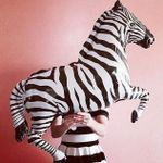 Шар 42"/107 см Зебра, Черный 1 шт.