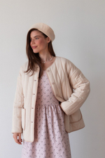 Телогрейка, Бежевый в клетку