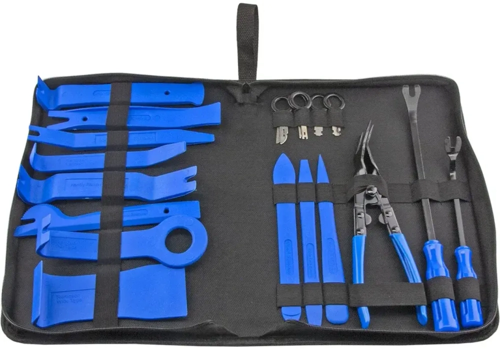 Набор съемников обшивки салона, клипс, 19 предметов