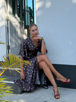 Платье Тюлип цветочный шоколад