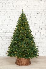 Елка с гирляндой 2в1 «Звёздная» (пвх) 3 м