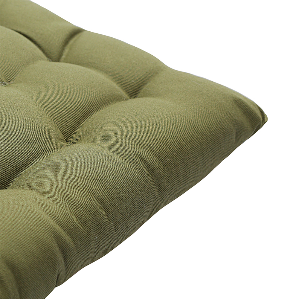 Подушка на стул из хлопка оливкового цвета из коллекции essential, 35х35 см