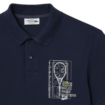 Мужское теннисное поло Lacoste Rolex Paris Masters Edition - navy blue