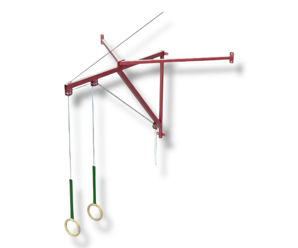 Консоль (кронштейн) с блочной системой регулировки высоты подвеса для канатов и колец - вынос 2м