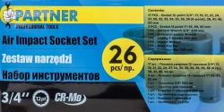Набор инструментов ударных 26пр. 3/4''(12гр.) Partner PA-68262-9MPB