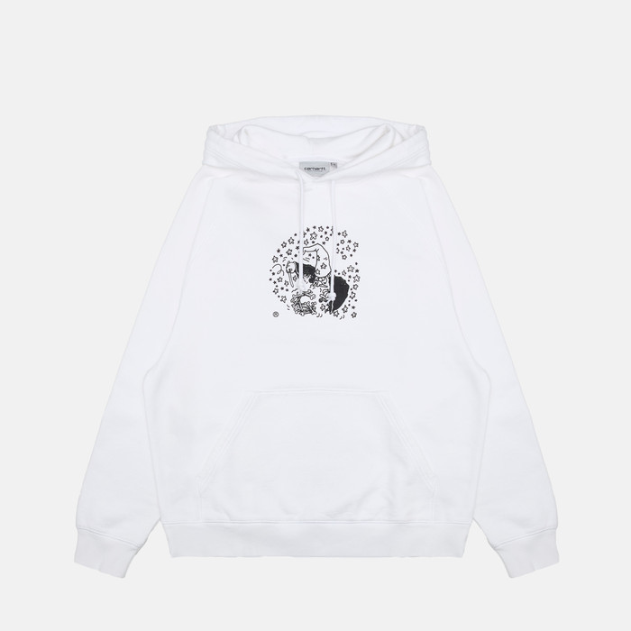 Толстовка мужская Carhartt WIP Hocus Pocus Hooded артикул:I032930_white - купить в магазине Дайс