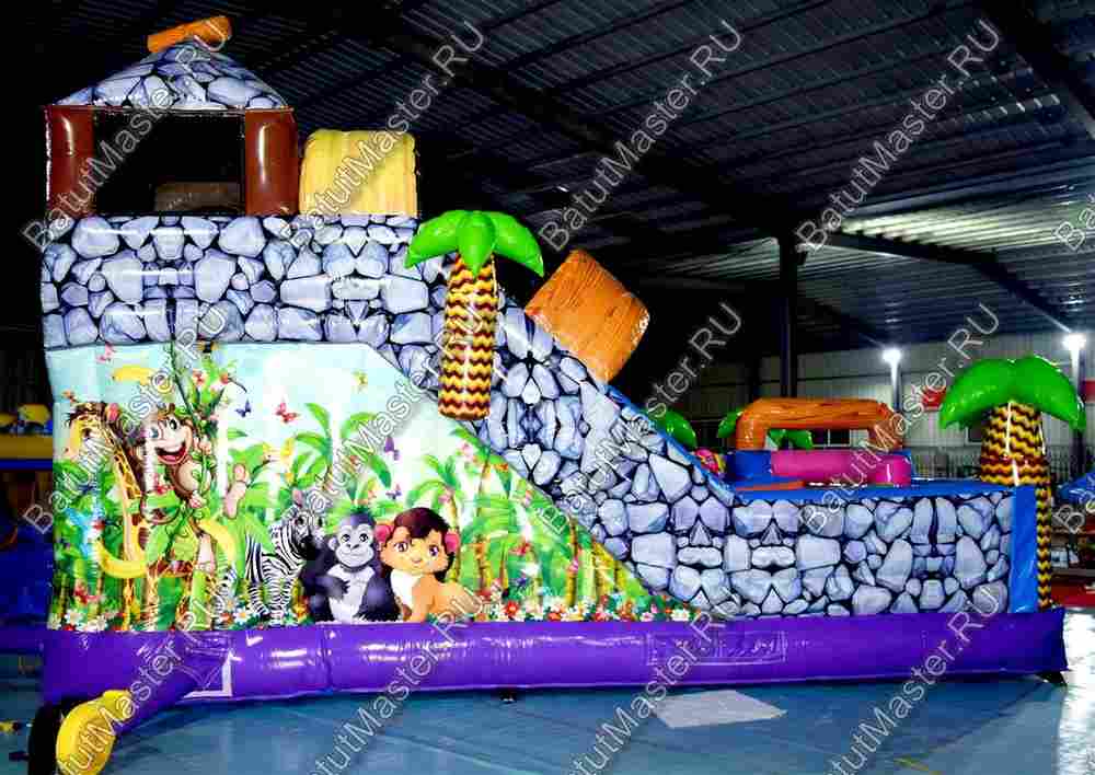 Надувной батут "В гостях у зебры"