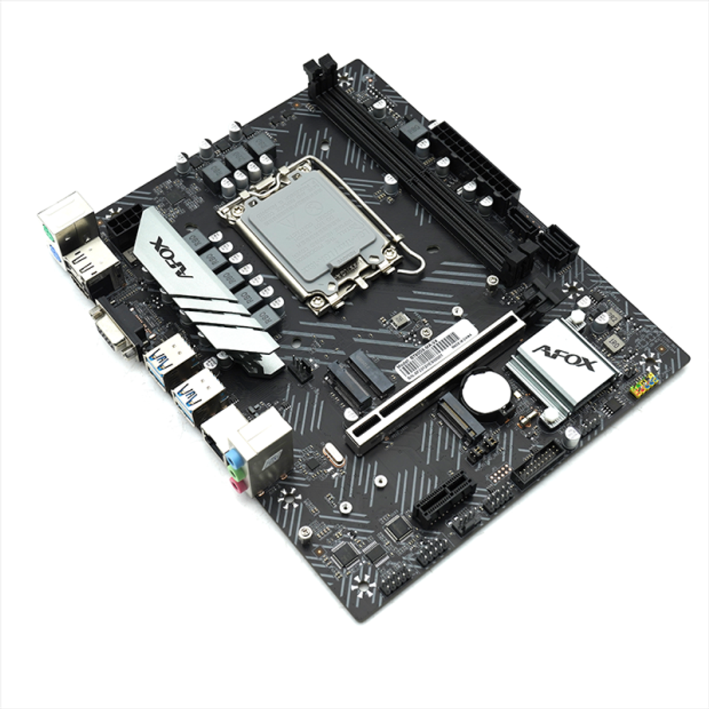 Материнская плата AFOX B760D5-MA-V4, Socket1700, mATX, Retail, 2xDDR5, PCIe4.0, 2xM.2, GLAN, M.2 WiFi, 2xPS/2, 2xUSB2, 6xUSB3, VGA, HDMI, DP