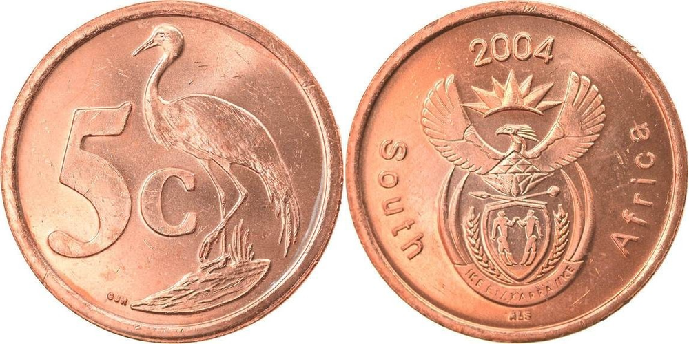 ЮАР 5 центов, 2004 South Africa XF