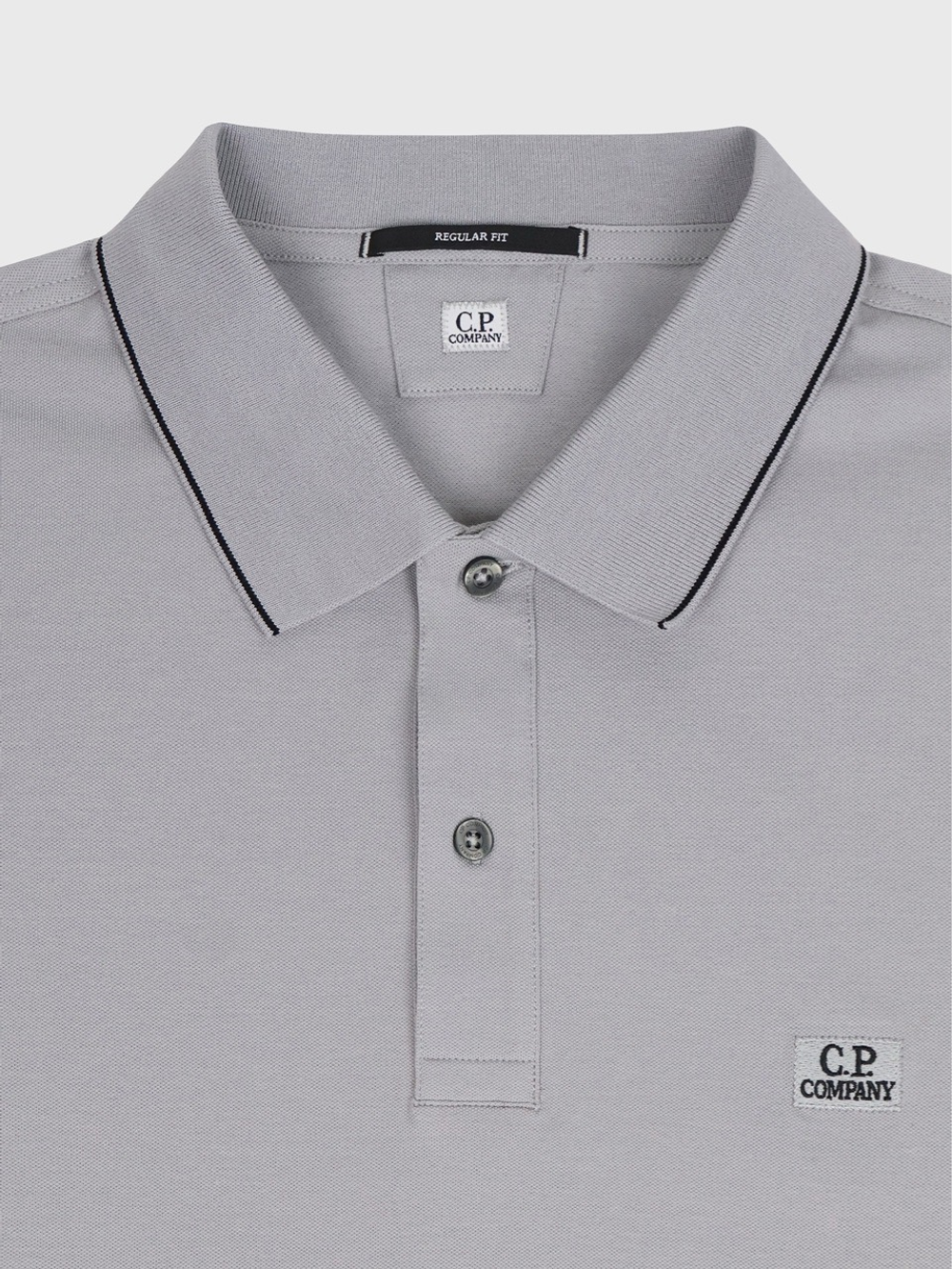 Поло C.P. Company Stretch Piquet Line Gray