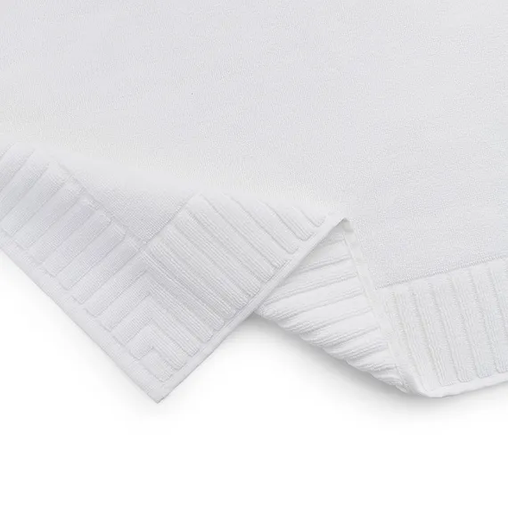 Коврик для ванной с фактурным бортиком белого цвета из коллекции essential, 50х80 см