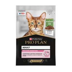 Влажный корм для кошек Pro Plan Delicate при чувствительном пищеварении с ягненком, 85гр