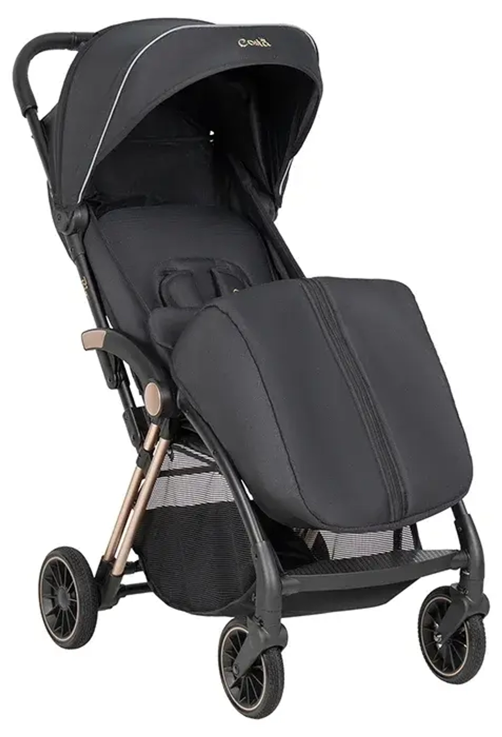 Коляска детская прогулочная COSTA Rio (Black gold/Черное золото CR-1)