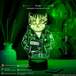 Ночник "Кот в куртке"