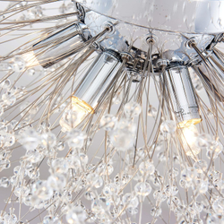 Люстра потолочная Lanbos, 6 ламп G9, 90 Вт LED, до 15 кв м, хром