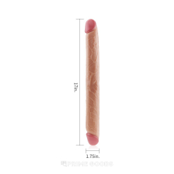 Двухголовый прямой фаллоимитатор Slim Ultra Double Dildo (42,5*4,5 см)