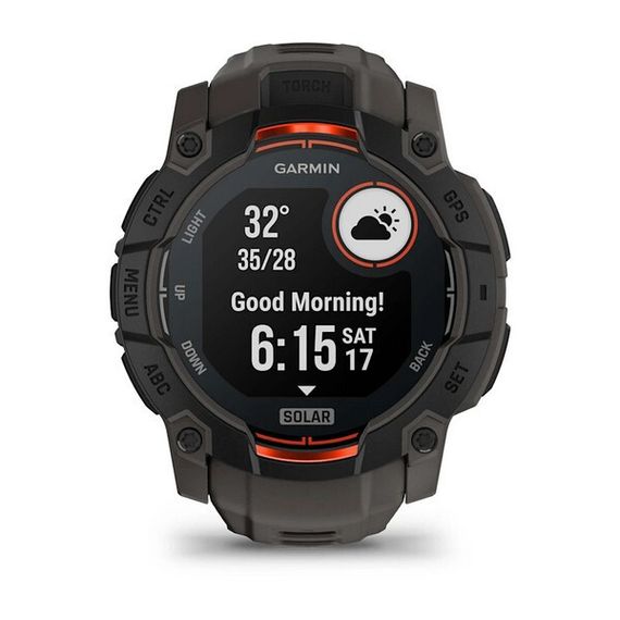 Умные часы Garmin Instinct 3 Solar 50 mm Black with Charcoal Band (010-02935-00)