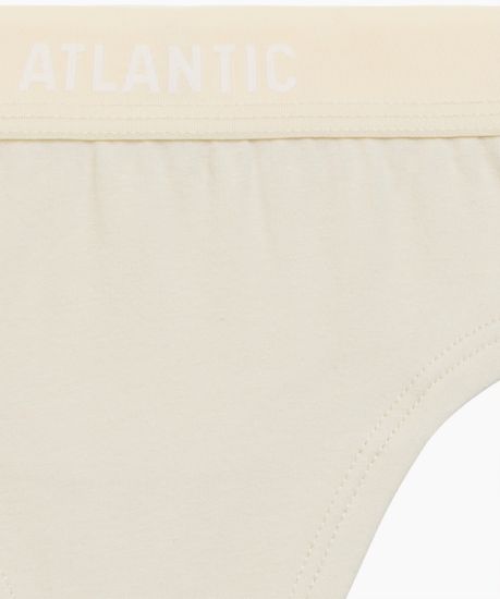 Женские трусы стринги (3шт) Atlantic 3CLP-013, хлопок, бежевый + ванильный + светло-голубой