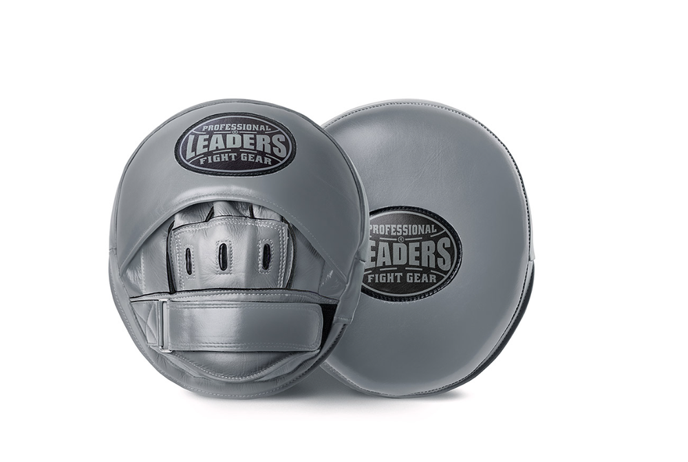 Лапы тренерские LEADERS MID-AIR GREY (ONE, кожа, серый)