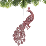 Подвеска "Сказочный павлин" 19*7 см, Янтарь (Серпантин)