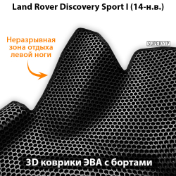 комплект eva ковриков в салон авто для Land Rover Discovery Sport I (14-н.в.) от supervip