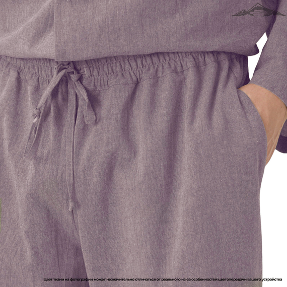 Вареный (стираный) хлопок, цв.Пыльно-лиловый меланж | ш.250 см | 145 г/м² | хлопок-100%