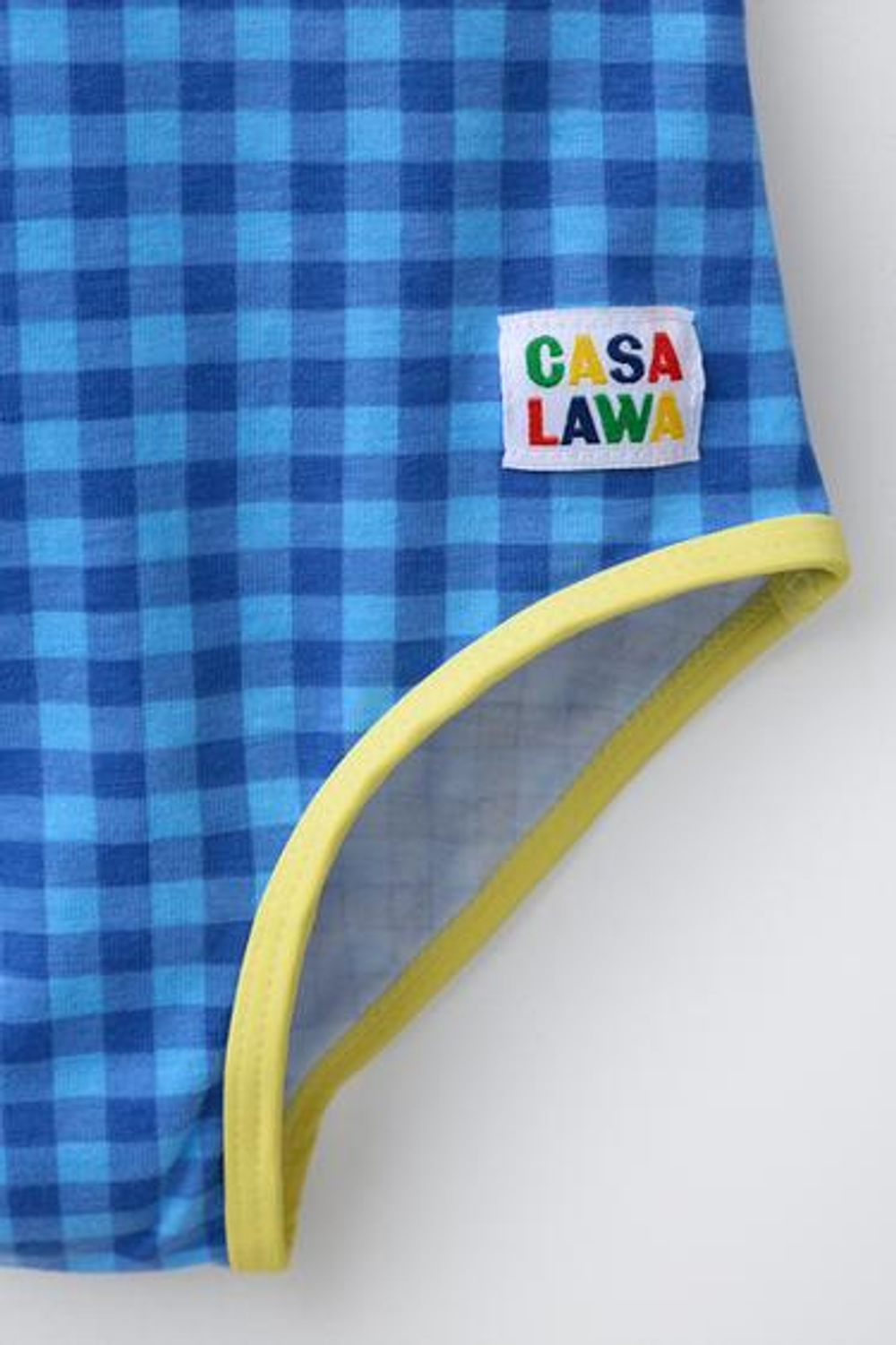 ZARA X CASA LAWA КУПАЛЬНИК В КЛЕТКУ, СИНИЙ