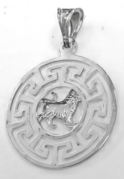 Подвеска ювелирная "Лев", серебро