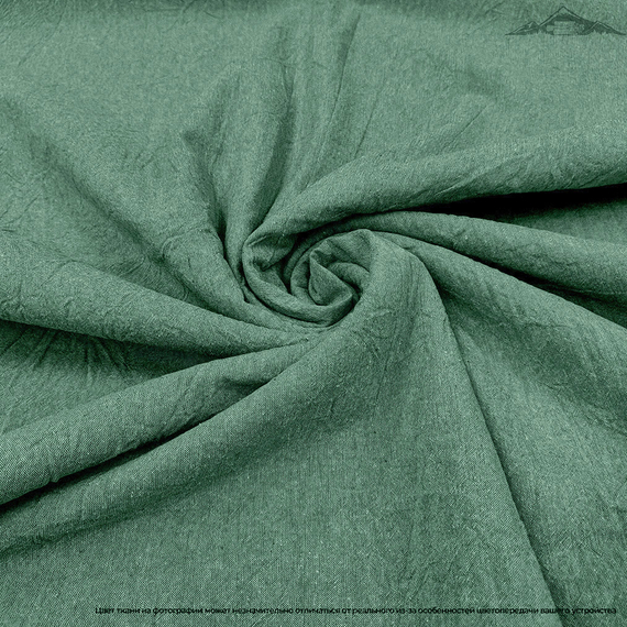 Вареный (стираный) хлопок, цв.Зелено-серый меланж (17-0220)