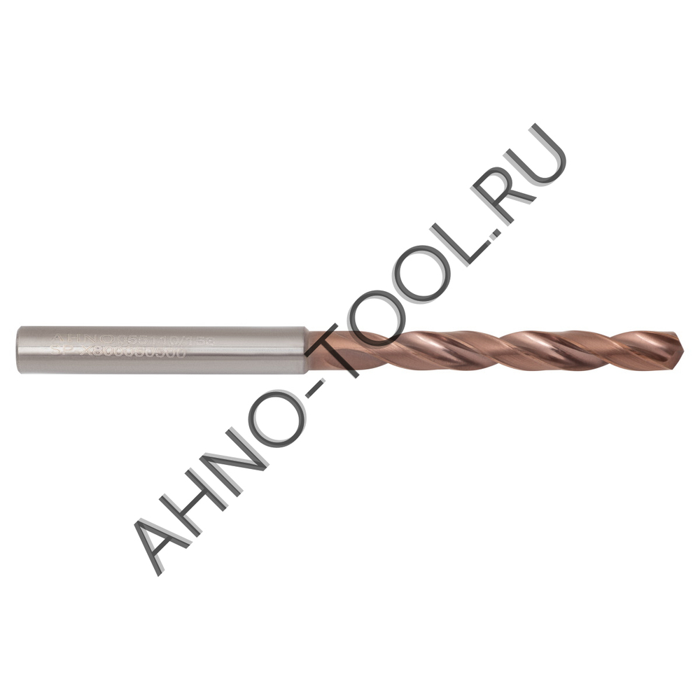 Сверло  5.0мм  твердосплавное 3D без подвода СОЖ. SP-X800030500 VHM AHNO по стали, чугуну, нерж. и ж
