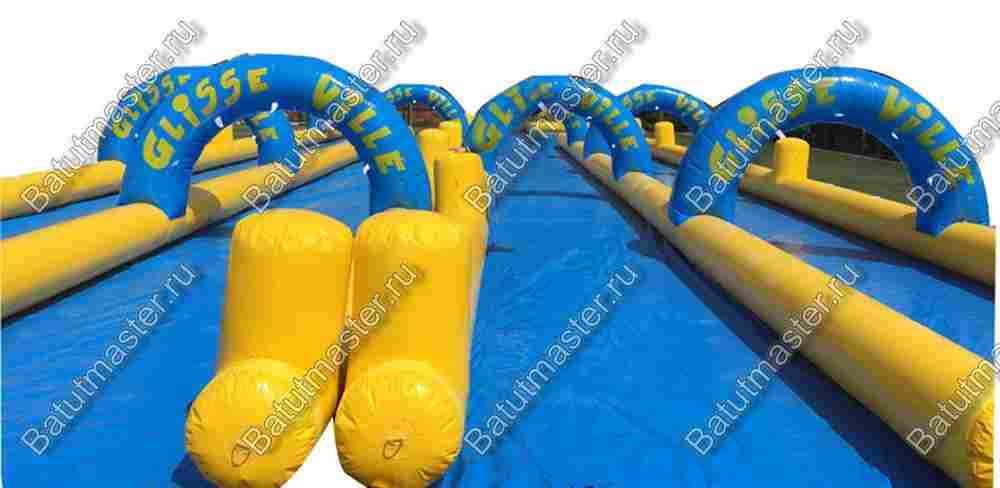 Надувная прямая водная горка «Водопад эмоций», 50*4*5,5 м