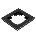 Рамка 1-местная, металл, STEKKER MFR00-7001-05, серия Катрин, черный 50012