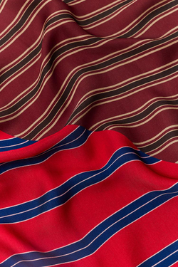 ZARA ДВУСТОРОННИЙ ШАРФ ИЗ 100% ВИСКОЗЫ В ПОЛОСКУ, ГРАНАТОВЫЙ