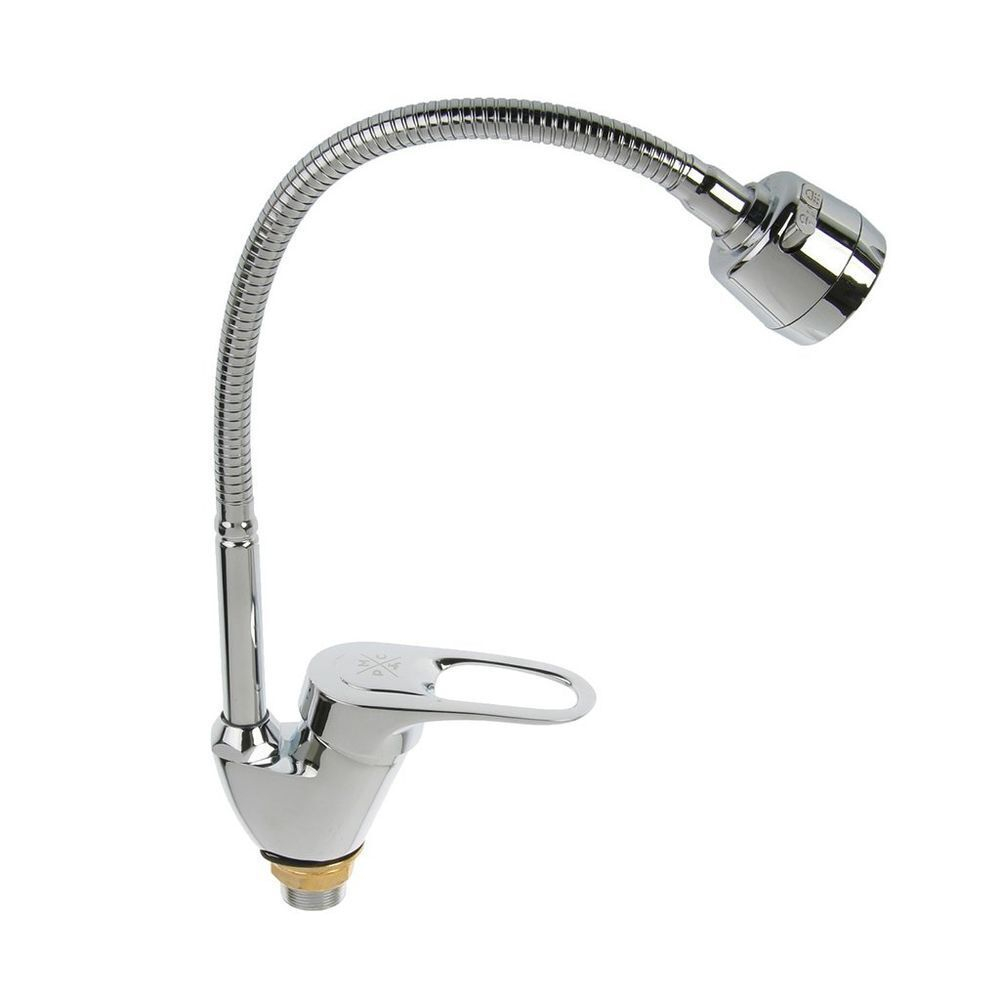 Смеситель для кухни, РМС, гибк излив, с картриджем, хром, SL55-016F