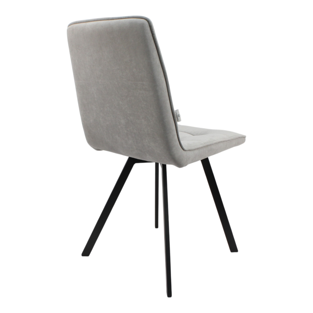 Стул "Ромул" (арт. 318). велюр Бренди В22 серый, ножки черные