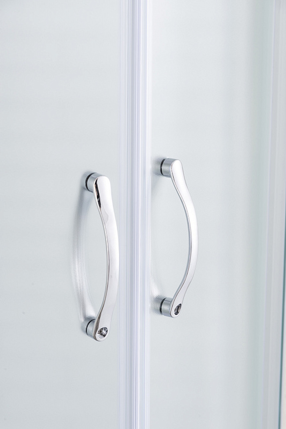 Душевая кабина Loranto 80х80х215 поддон 25см, белый кирпичный узор, матовое стекло 4мм, профиль хром (CS-6680-25FW)