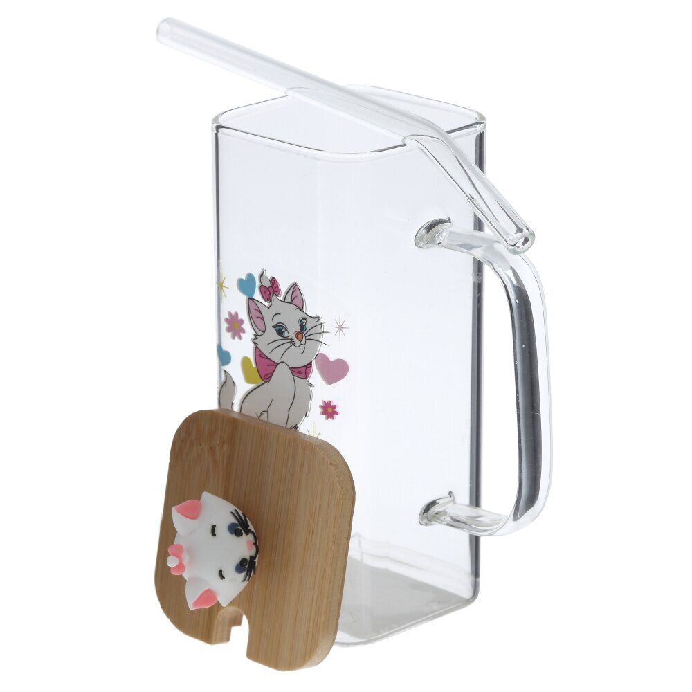 GAEM Кружка с крышкой и трубочкой, 350 мл, L10 W6 H17,5 см, 4в.