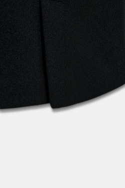 ZARA БРЮКИ КАПРИ ИЗ КРЕПА С РАЗРЕЗОМ, ЧЕРНЫЙ