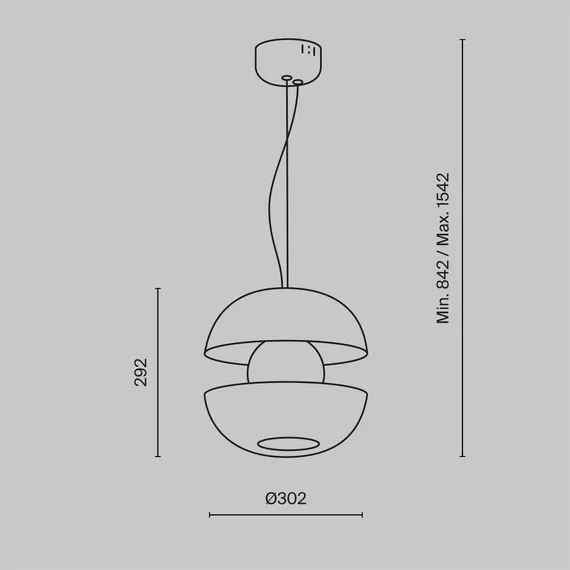 Подвесной светильник Восстание / Rebel 3000К 6Вт Maytoni mod322pl-l6b3k