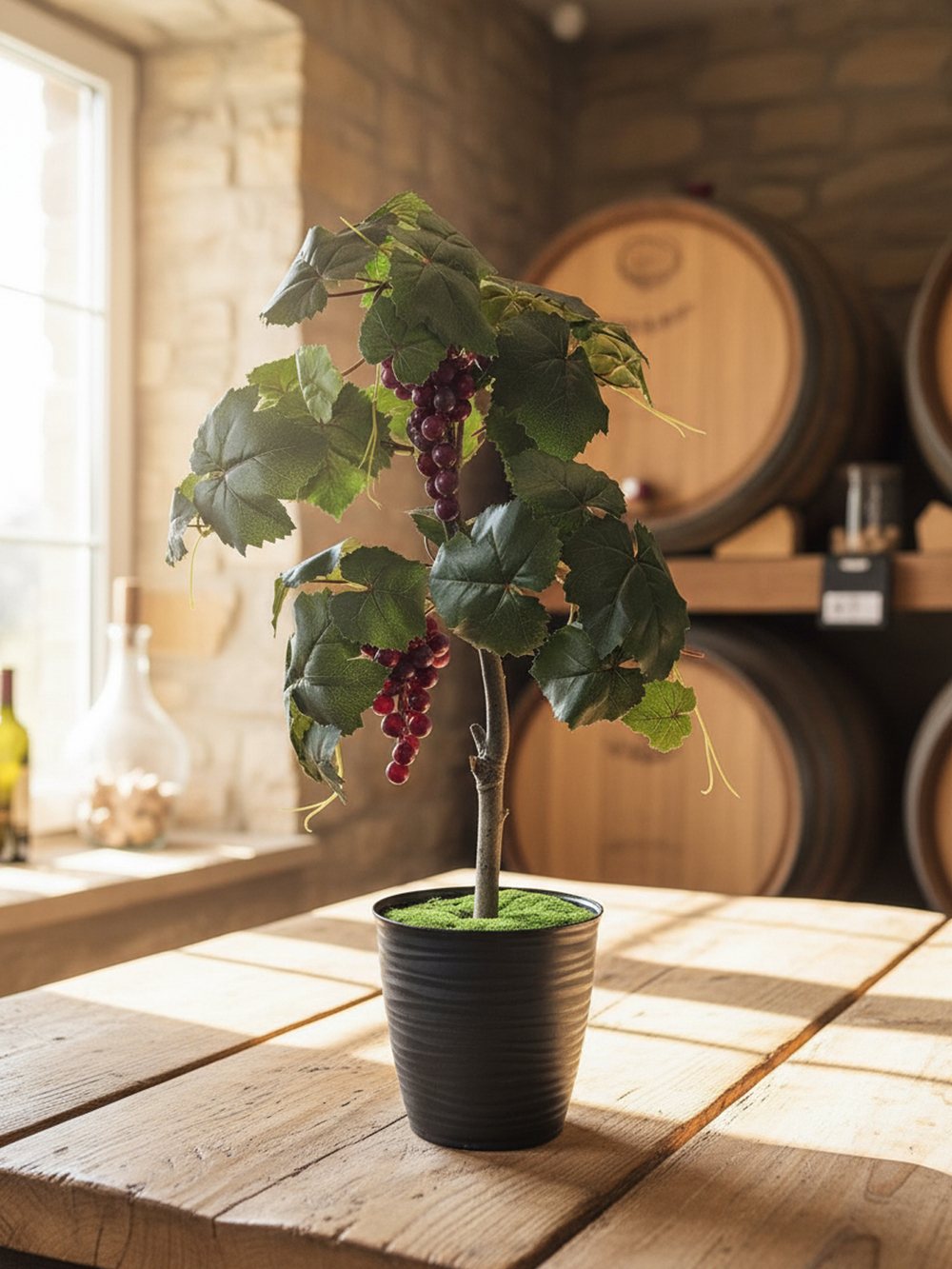 Виноград искусственный 70 см в горшке