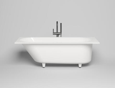 Ванна каменная пристенная глянцевая 170x70 Salini ORNELLA 102313GRH окрашена по RAL снаружи