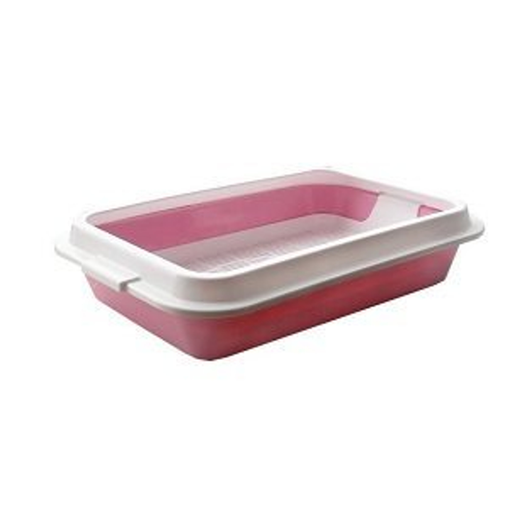 Туалет для кошек КИС большой с рамкой 39,5*26,5*6,5 см