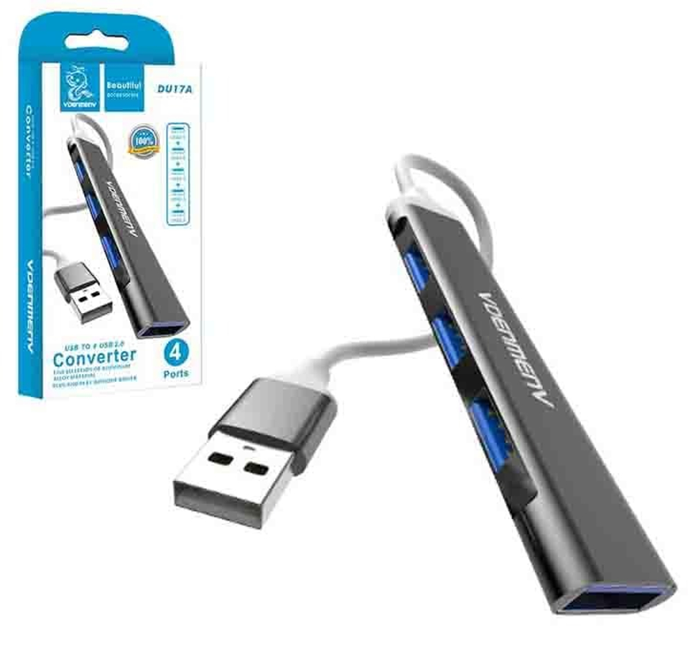 Mega Hub DENMEN DU17A 4USB USB 3.0 (черный)