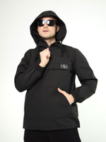 Анорак мужской без утеплителя черный Город Горький