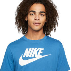 Мужская теннисная футболка Nike Sportswear T-Shirt Icon Futura M - dark marina blue/white