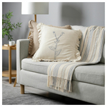 Чехол на подушку IKEA AKERNEJLIKA (АКЕРНЕЙЛИКА), Белый с вышивкой, 50x50 см